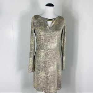 Vince Camuto dress size 4 gold metalic